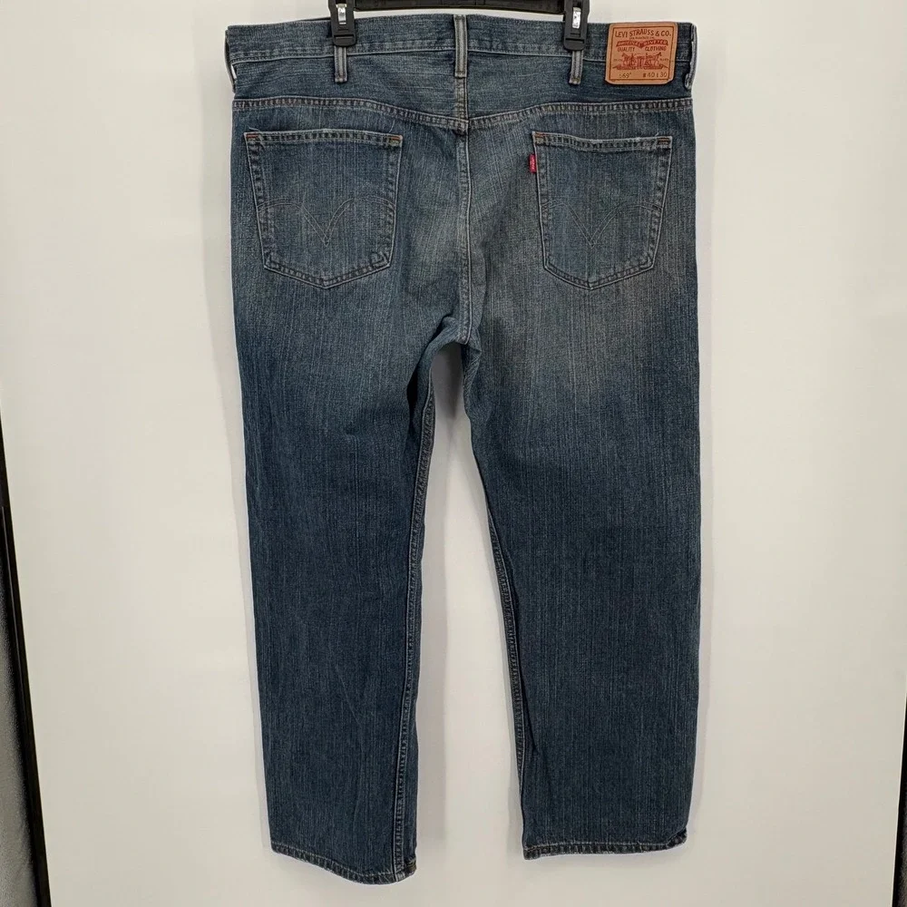 Levis 569 Loose Straight Jeans Mens 40x30‎ Medium Wash Blue Denim Baggy